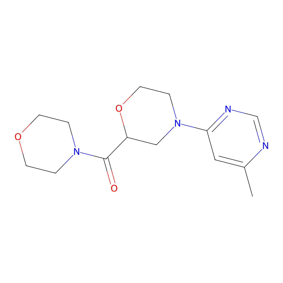 4-(6-Methylpyrimidin-4-yl)-2-(morpholine-4-carbonyl)morpholine molecular structure, CAS 2741913-16-4