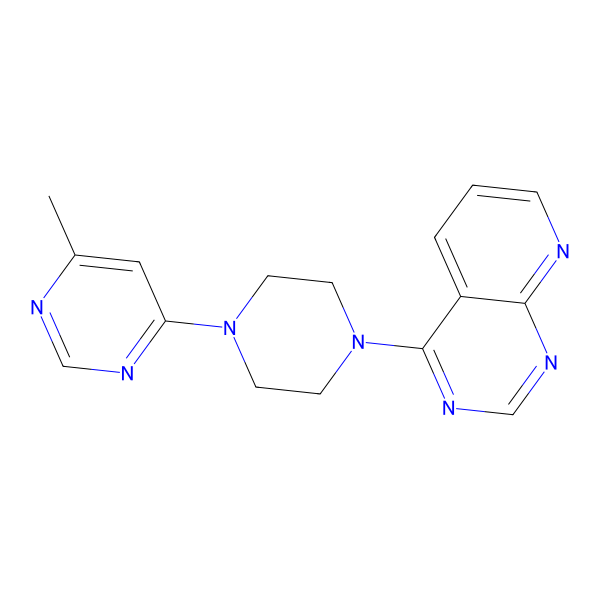4-Methyl-6-(4-{pyrido[2,3-d]pyrimidin-4-yl}piperazin-1-yl)pyrimidine molecular structure, CAS 2741913-77-7