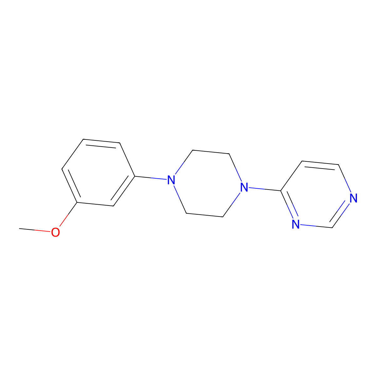 4-[4-(3-Methoxyphenyl)piperazin-1-yl]pyrimidine molecular structure, CAS 2741913-95-9
