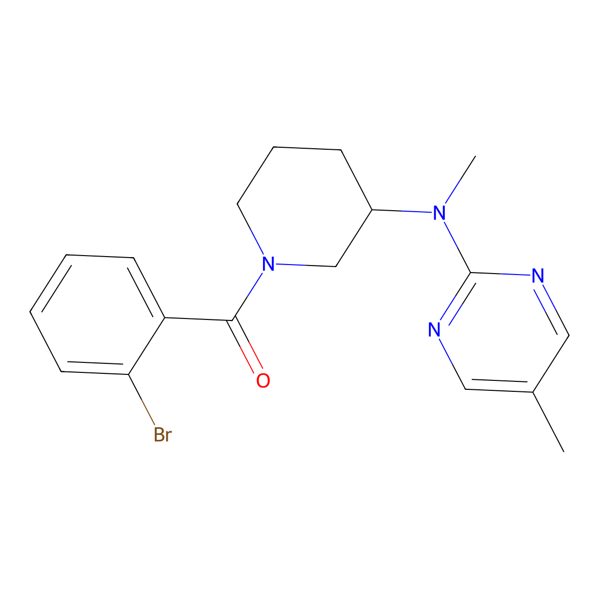 N-[1-(2-bromobenzoyl)piperidin-3-yl]-N,5-dimethylpyrimidin-2-amine molecular structure, CAS 2741914-04-3
