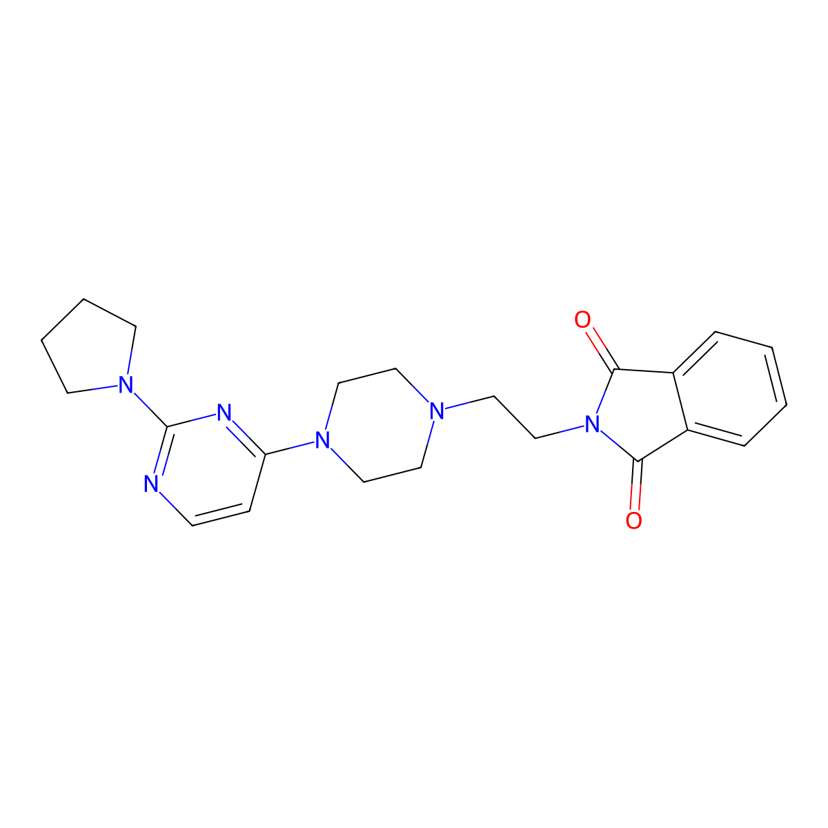 2-(2-{4-[2-(pyrrolidin-1-yl)pyrimidin-4-yl]piperazin-1-yl}ethyl)-2,3-dihydro-1H-isoindole-1,3-dione molecular structure, CAS 2741914-58-7