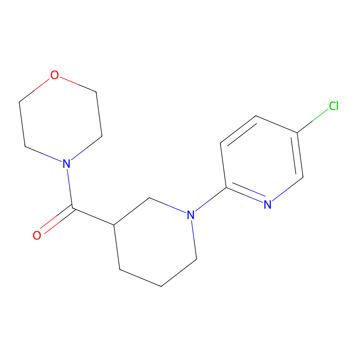 4-[1-(5-Chloropyridin-2-yl)piperidine-3-carbonyl]morpholine molecular structure, CAS 2741918-83-0