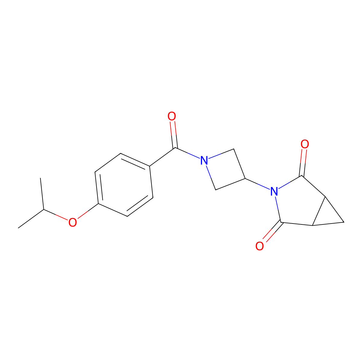 3-(1-(4-Isopropoxybenzoyl)azetidin-3-yl)-3-azabicyclo[3.1.0]hexane-2,4-dione molecular structure, CAS 2741919-64-0