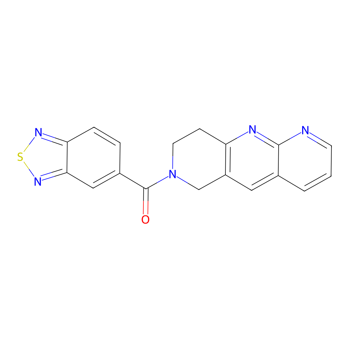 5-{6H,7H,8H,9H-pyrido[2,3-b]1,6-naphthyridine-7-carbonyl}-2,1,3-benzothiadiazole molecular structure, CAS 2741920-11-4
