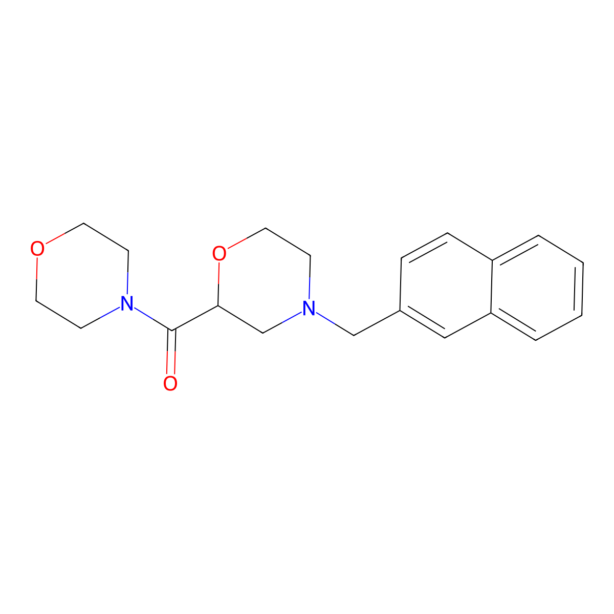 2-(Morpholine-4-carbonyl)-4-[(naphthalen-2-yl)methyl]morpholine molecular structure, CAS 2741920-15-8
