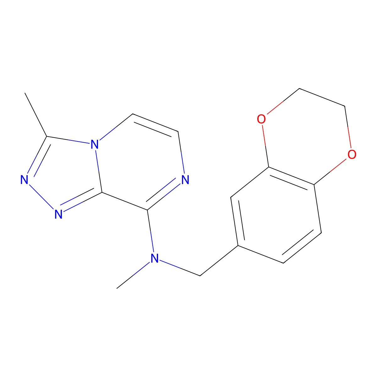 N-[(2,3-dihydro-1,4-benzodioxin-6-yl)methyl]-N,3-dimethyl-[1,2,4]triazolo[4,3-a]pyrazin-8-amine molecular structure, CAS 2741921-25-3