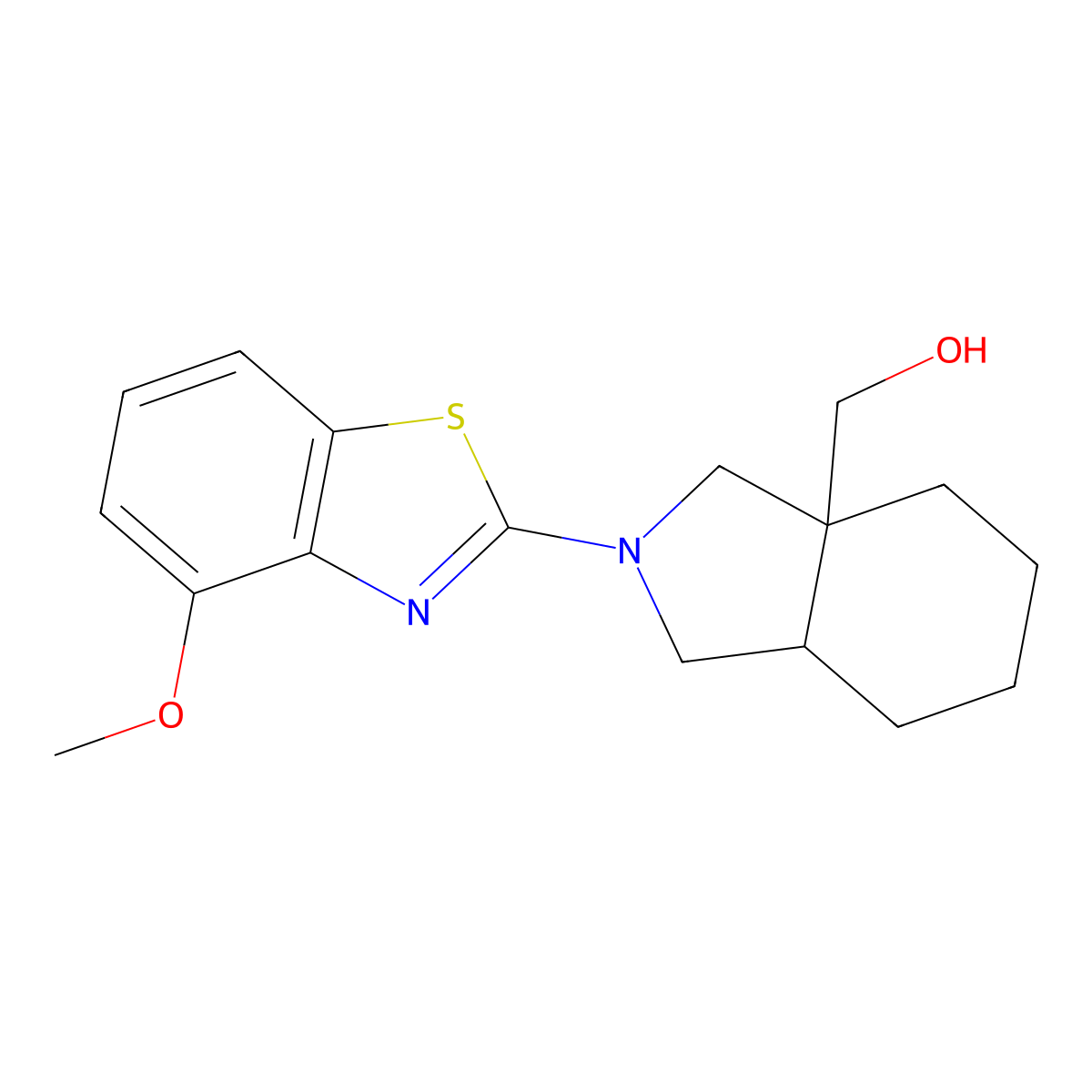 [2-(4-methoxy-1,3-benzothiazol-2-yl)-octahydro-1H-isoindol-3a-yl]methanol molecular structure, CAS 2741921-38-8