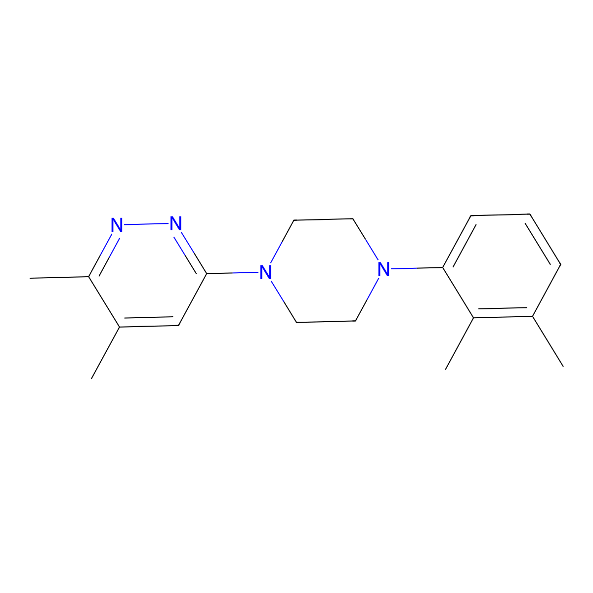 6-[4-(2,3-Dimethylphenyl)piperazin-1-yl]-3,4-dimethylpyridazine molecular structure, CAS 2741921-80-0