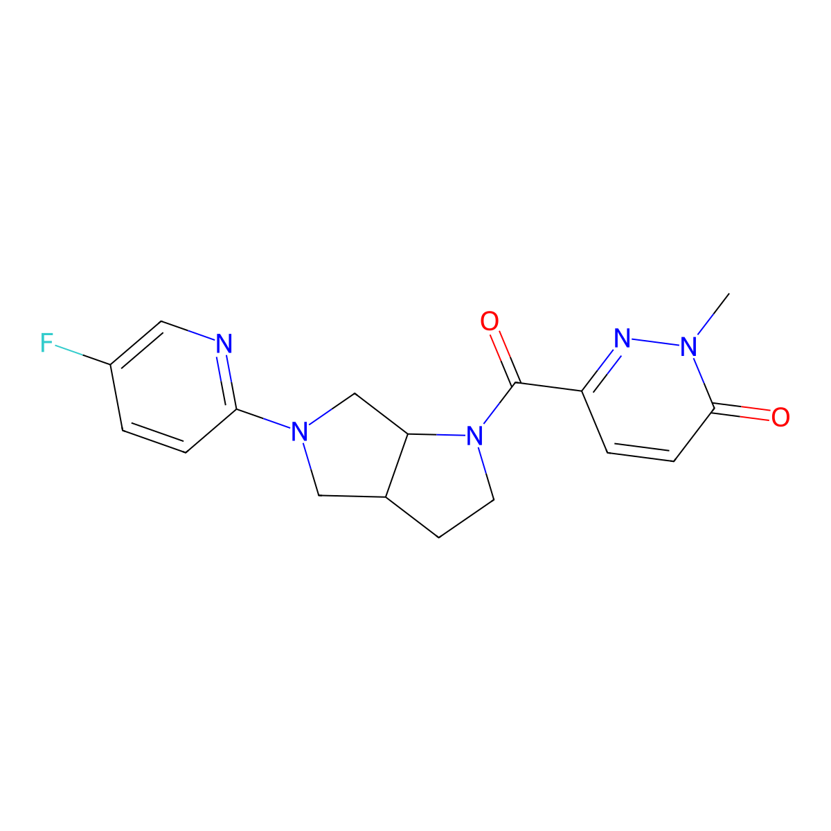 6-[5-(5-Fluoropyridin-2-yl)-octahydropyrrolo[3,4-b]pyrrole-1-carbonyl]-2-methyl-2,3-dihydropyridazin-3-one molecular structure, CAS 2741921-85-5