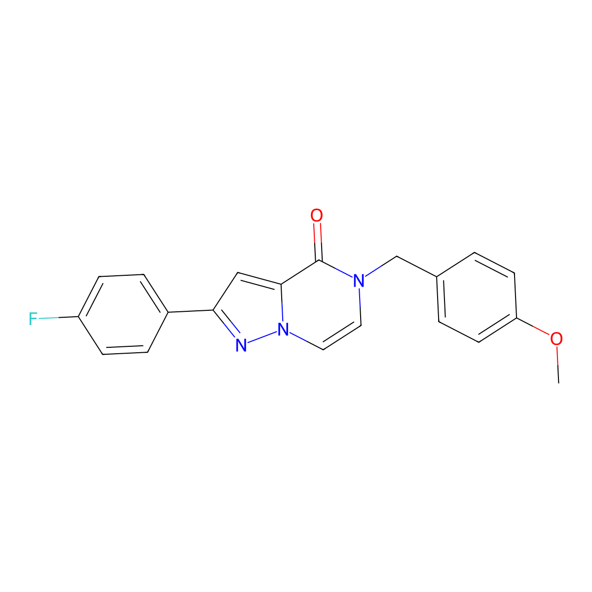 2-(4-fluorophenyl)-5-[(4-methoxyphenyl)methyl]-4H,5H-pyrazolo[1,5-a]pyrazin-4-one molecular structure, CAS 2741922-36-9