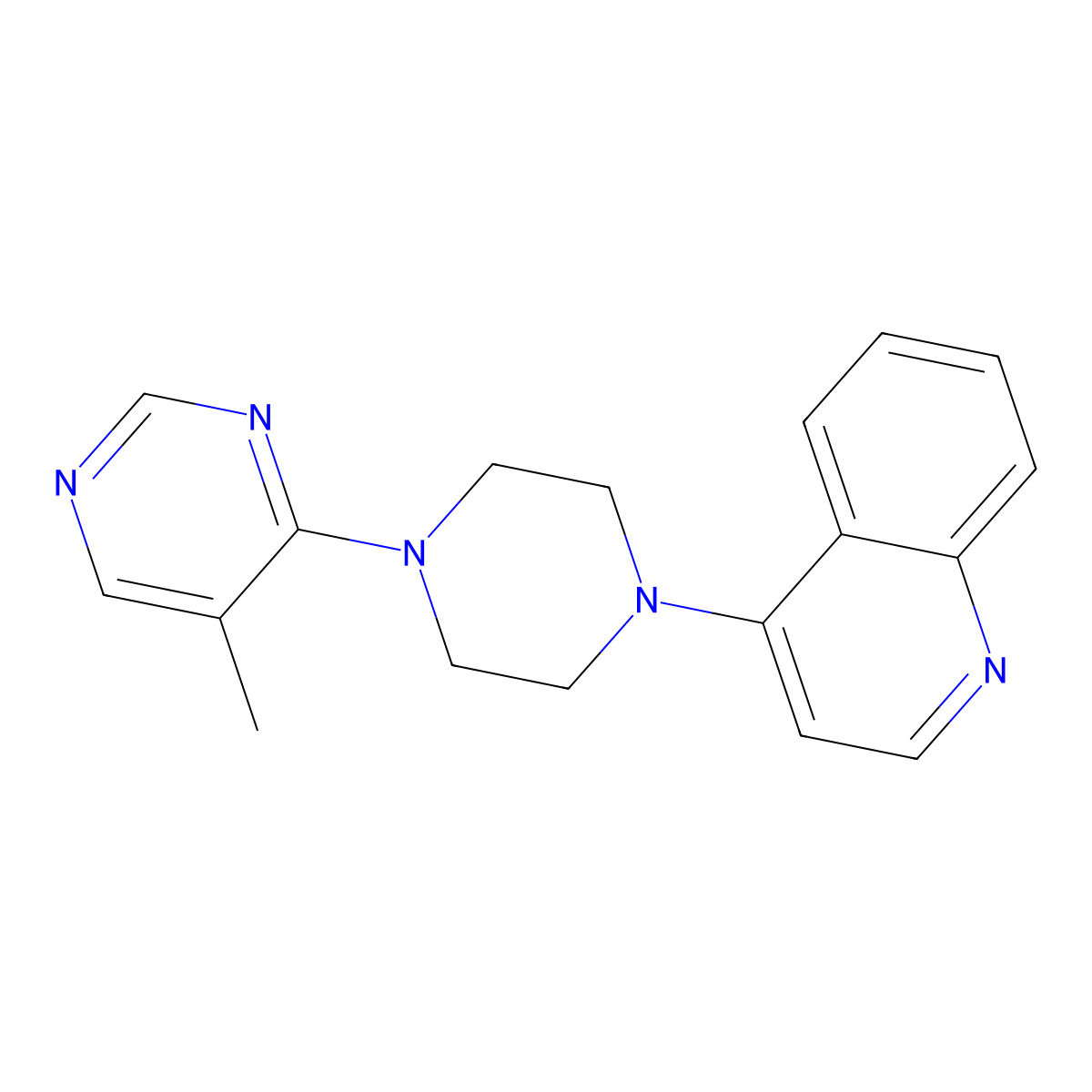 4-[4-(5-Methylpyrimidin-4-yl)piperazin-1-yl]quinoline molecular structure, CAS 2741922-57-4