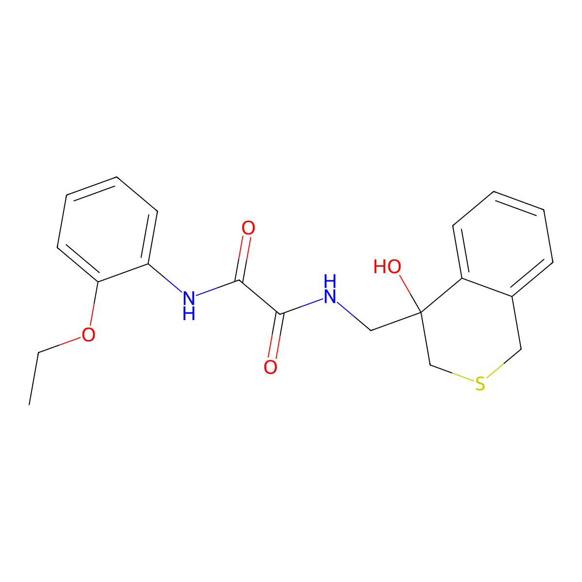 N'-(2-ethoxyphenyl)-N-[(4-hydroxy-3,4-dihydro-1H-2-benzothiopyran-4-yl)methyl]ethanediamide molecular structure, CAS 2741922-75-6