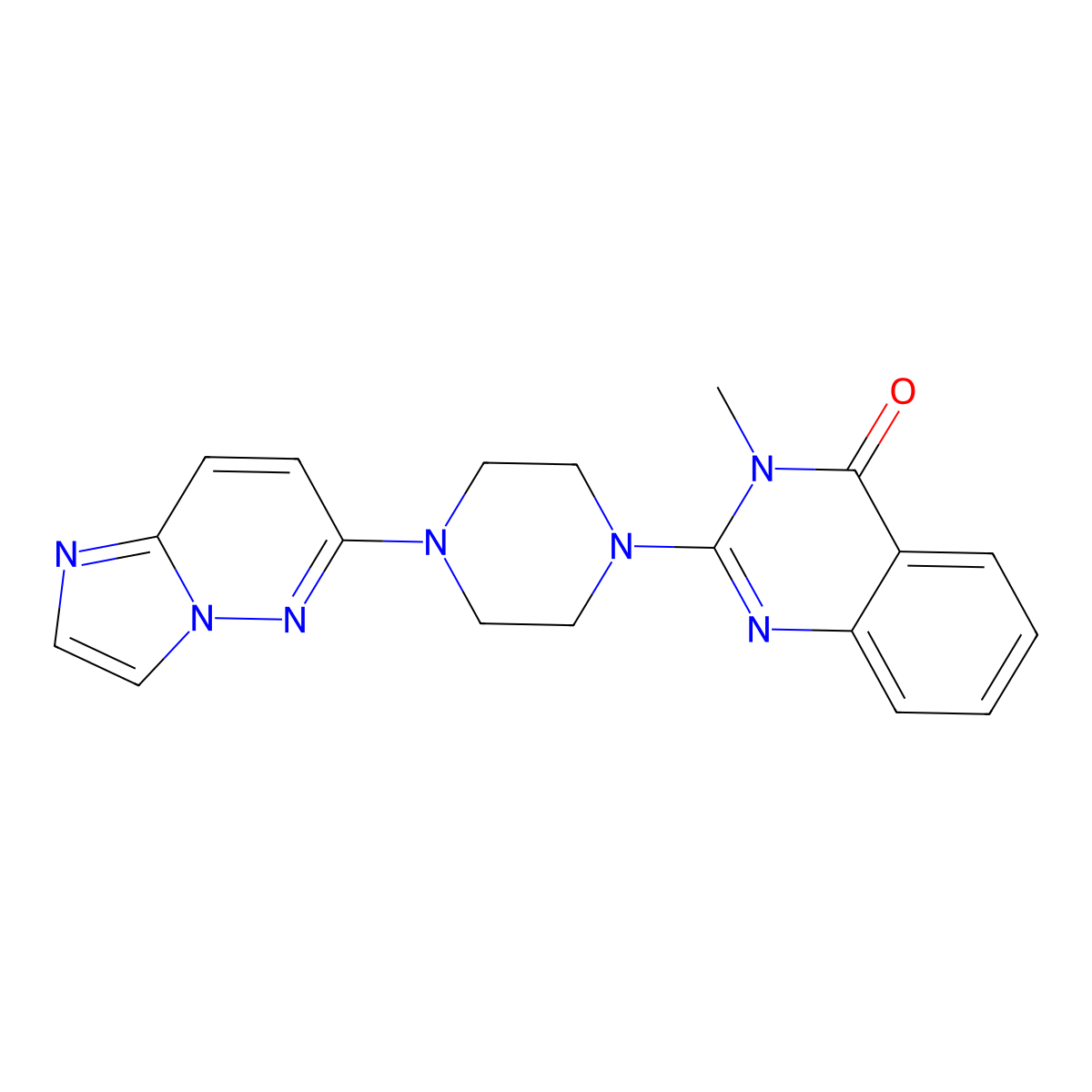 2-(4-{Imidazo[1,2-b]pyridazin-6-yl}piperazin-1-yl)-3-methyl-3,4-dihydroquinazolin-4-one molecular structure, CAS 2741923-21-5
