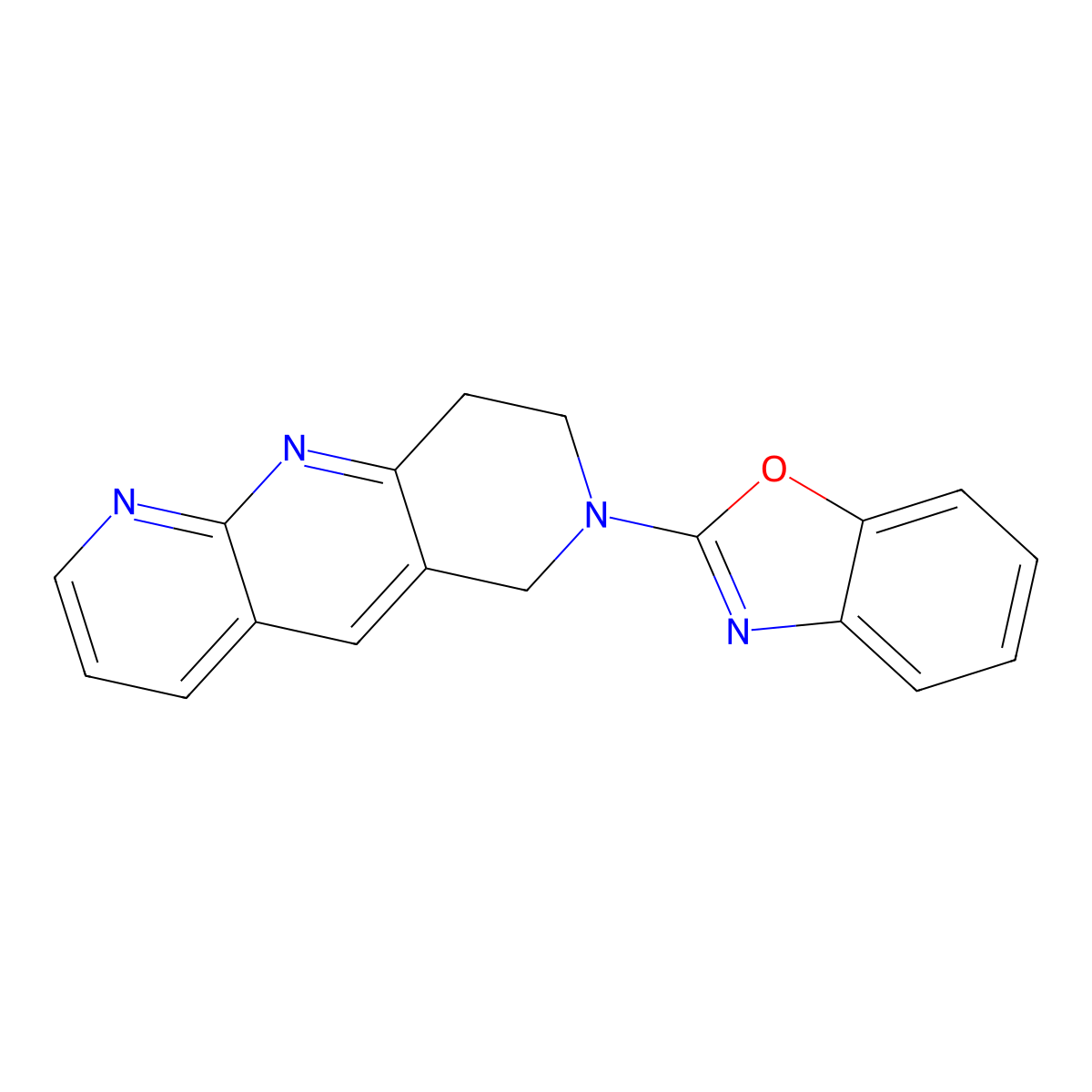 2-{6H,7H,8H,9H-pyrido[2,3-b]1,6-naphthyridin-7-yl}-1,3-benzoxazole molecular structure, CAS 2741923-75-9