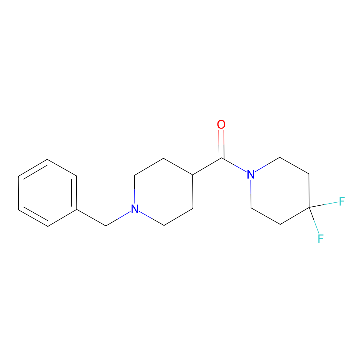 1-(1-Benzylpiperidine-4-carbonyl)-4,4-difluoropiperidine molecular structure, CAS 2741923-83-9