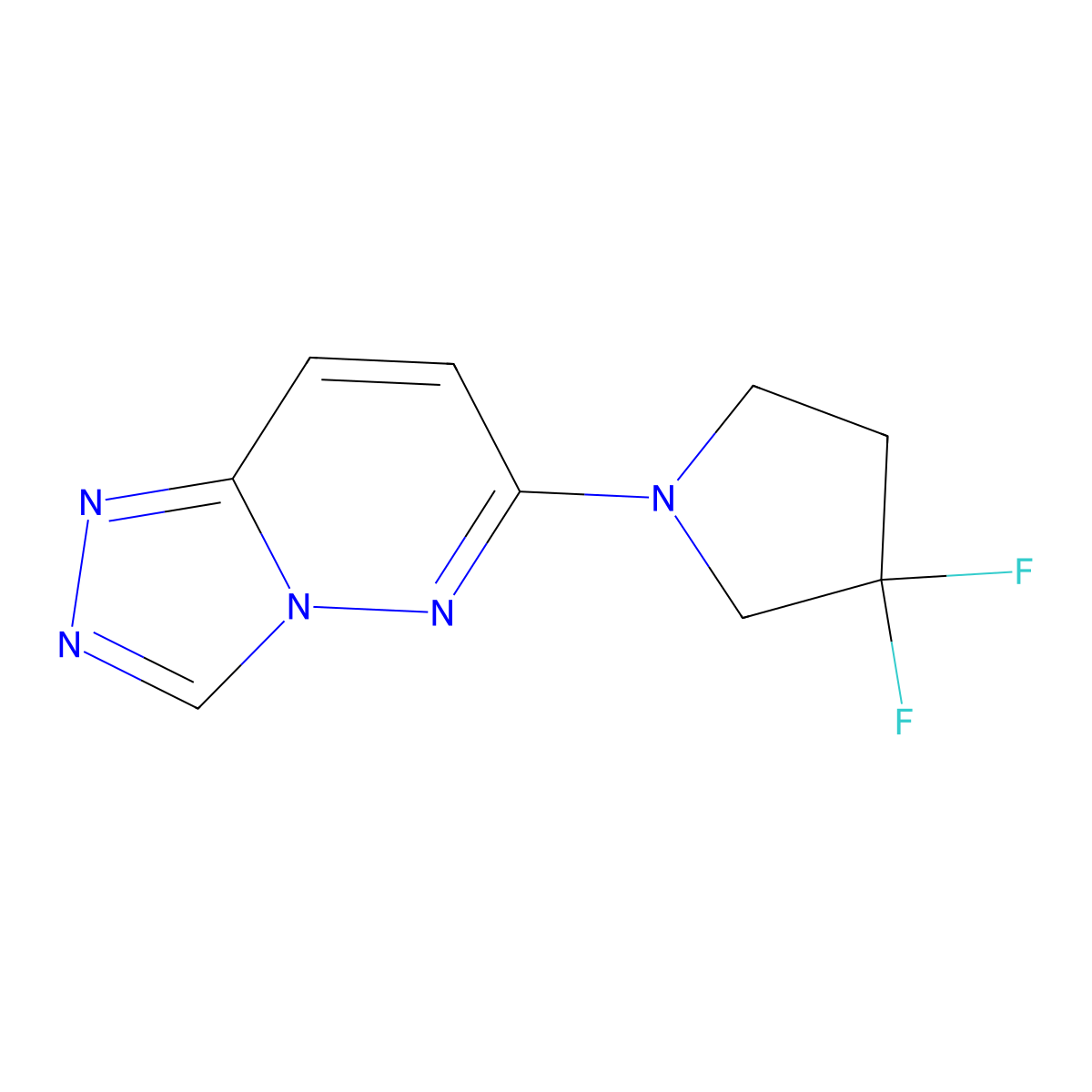 3,3-Difluoro-1-{[1,2,4]triazolo[4,3-b]pyridazin-6-yl}pyrrolidine molecular structure, CAS 2741924-08-1