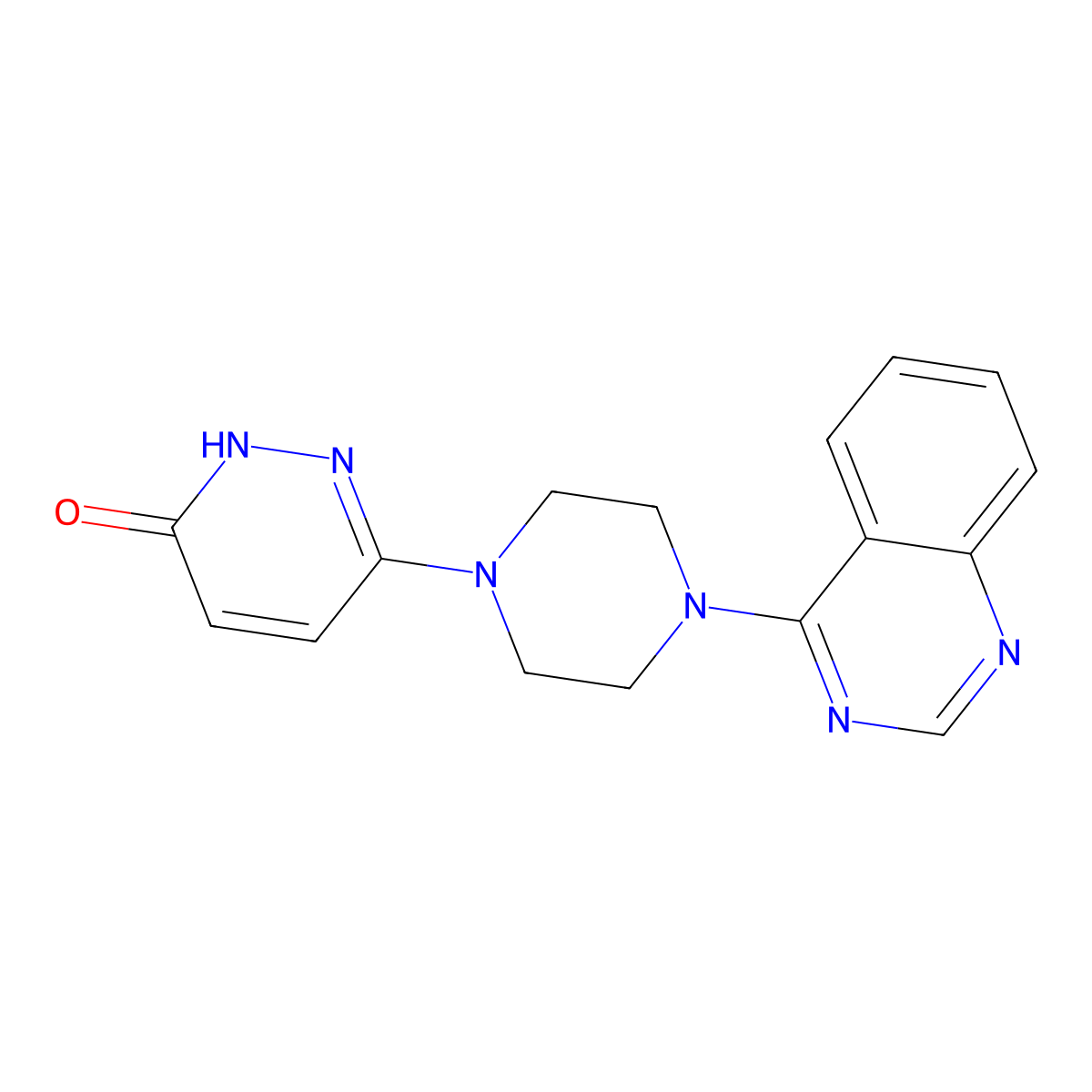 6-[4-(Quinazolin-4-yl)piperazin-1-yl]pyridazin-3-ol molecular structure, CAS 2741924-16-1