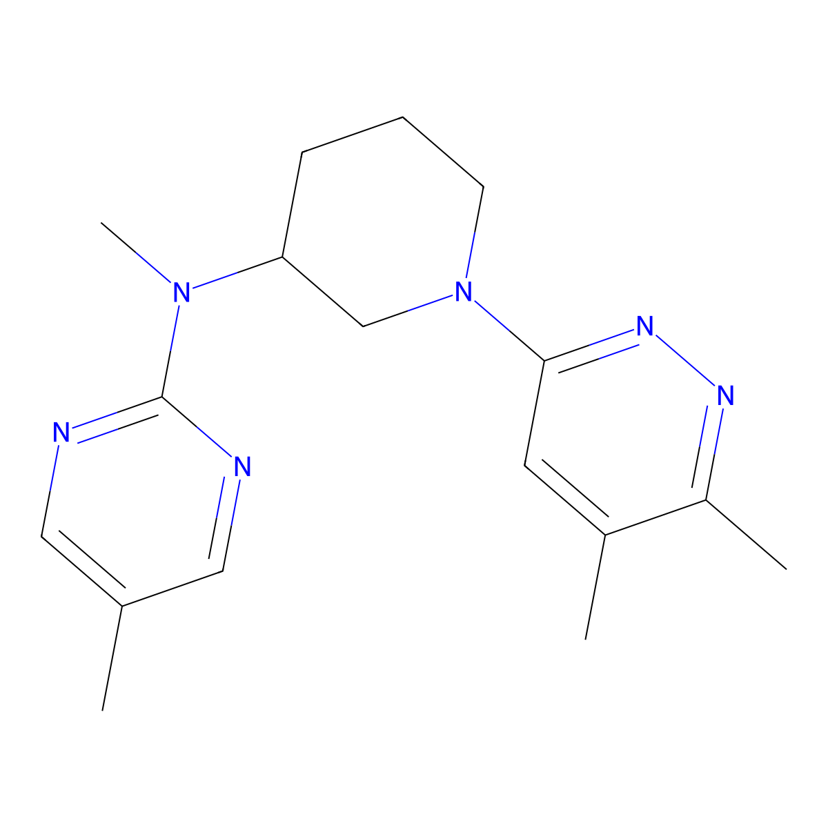 N-[1-(5,6-dimethylpyridazin-3-yl)piperidin-3-yl]-N,5-dimethylpyrimidin-2-amine molecular structure, CAS 2741924-42-3