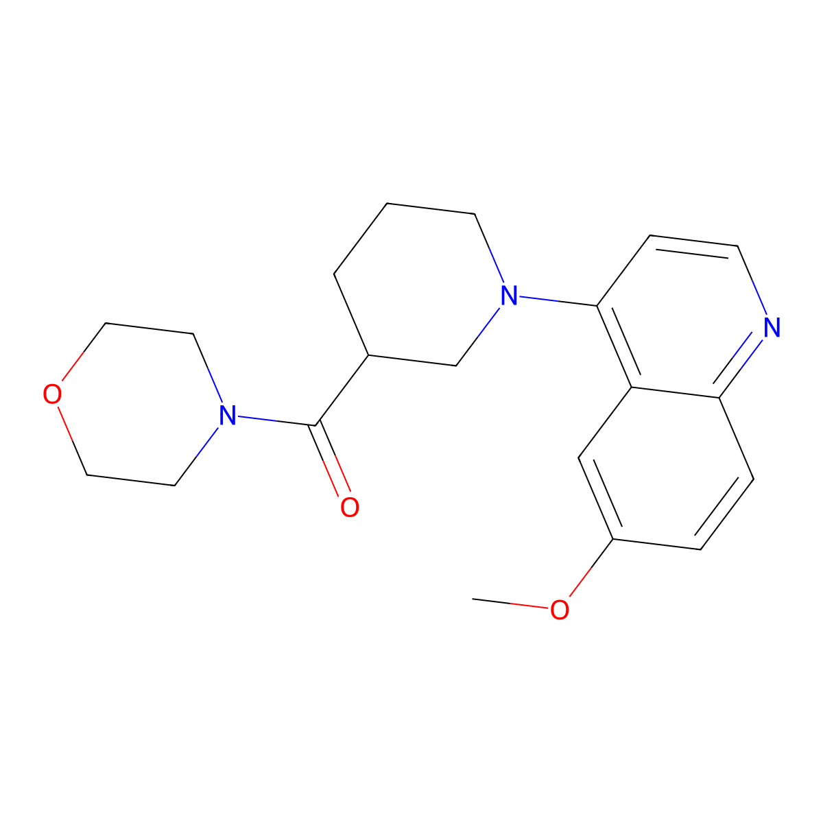 6-Methoxy-4-[3-(morpholine-4-carbonyl)piperidin-1-yl]quinoline molecular structure, CAS 2741924-62-7