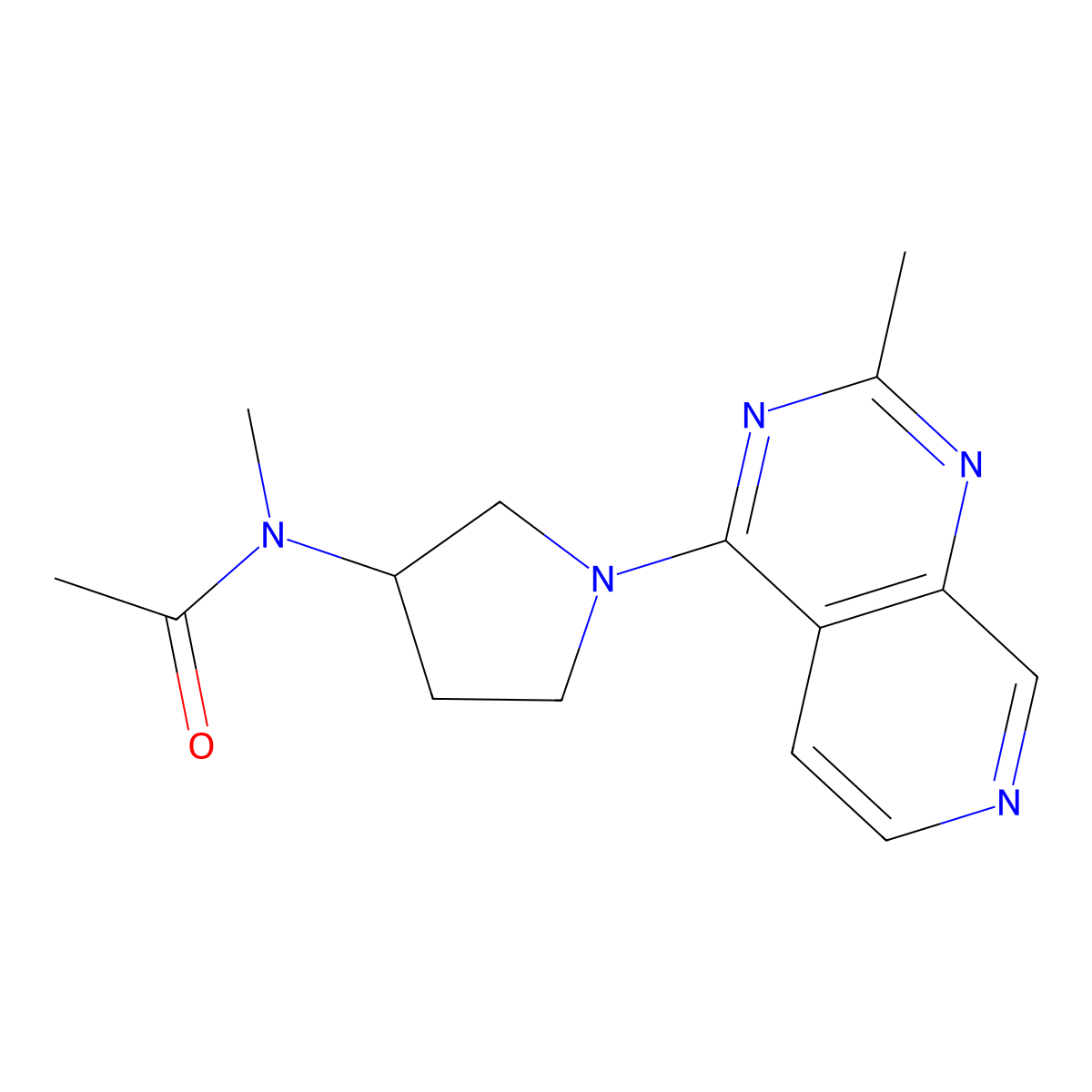 N-methyl-N-(1-{2-methylpyrido[3,4-d]pyrimidin-4-yl}pyrrolidin-3-yl)acetamide molecular structure, CAS 2741924-74-1