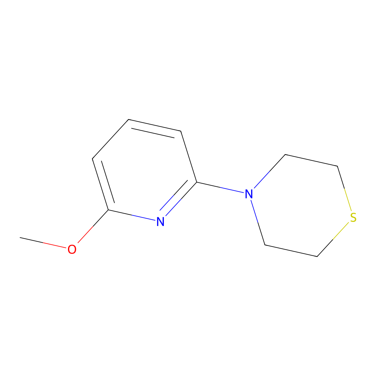 4-(6-Methoxypyridin-2-yl)thiomorpholine molecular structure, CAS 2741925-68-6