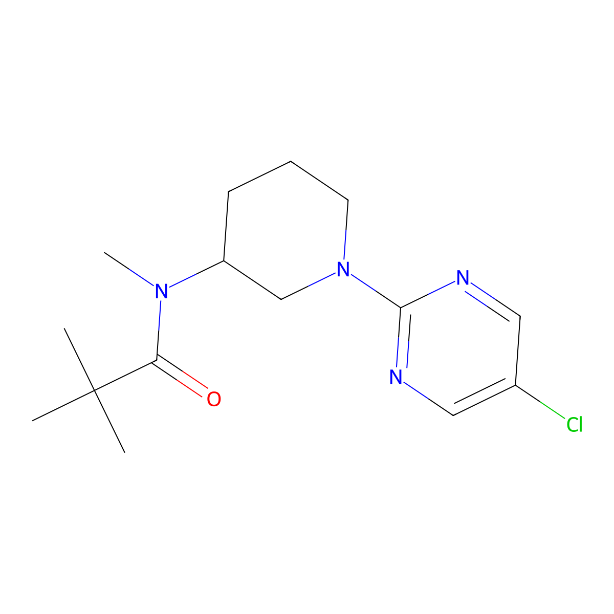 N-[1-(5-chloropyrimidin-2-yl)piperidin-3-yl]-N,2,2-trimethylpropanamide molecular structure, CAS 2741925-74-4