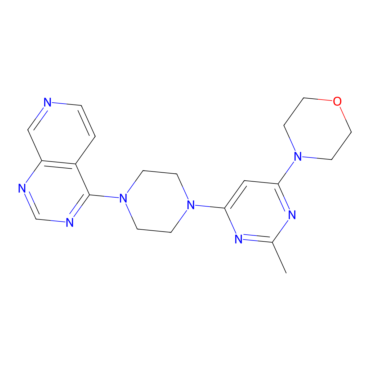 4-[2-Methyl-6-(4-{pyrido[3,4-d]pyrimidin-4-yl}piperazin-1-yl)pyrimidin-4-yl]morpholine molecular structure, CAS 2741925-80-2