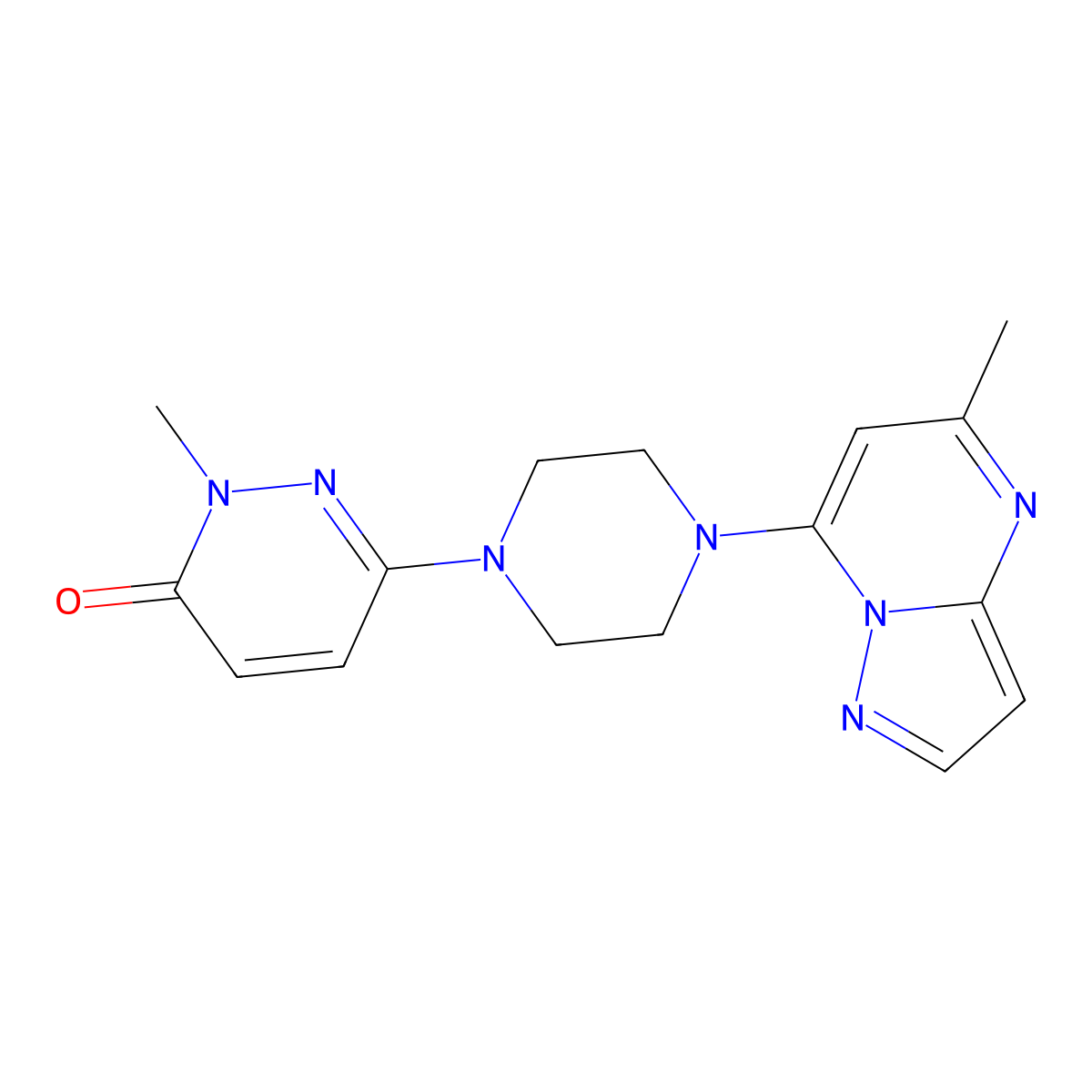 2-Methyl-6-(4-{5-methylpyrazolo[1,5-a]pyrimidin-7-yl}piperazin-1-yl)-2,3-dihydropyridazin-3-one molecular structure, CAS 2741926-70-3