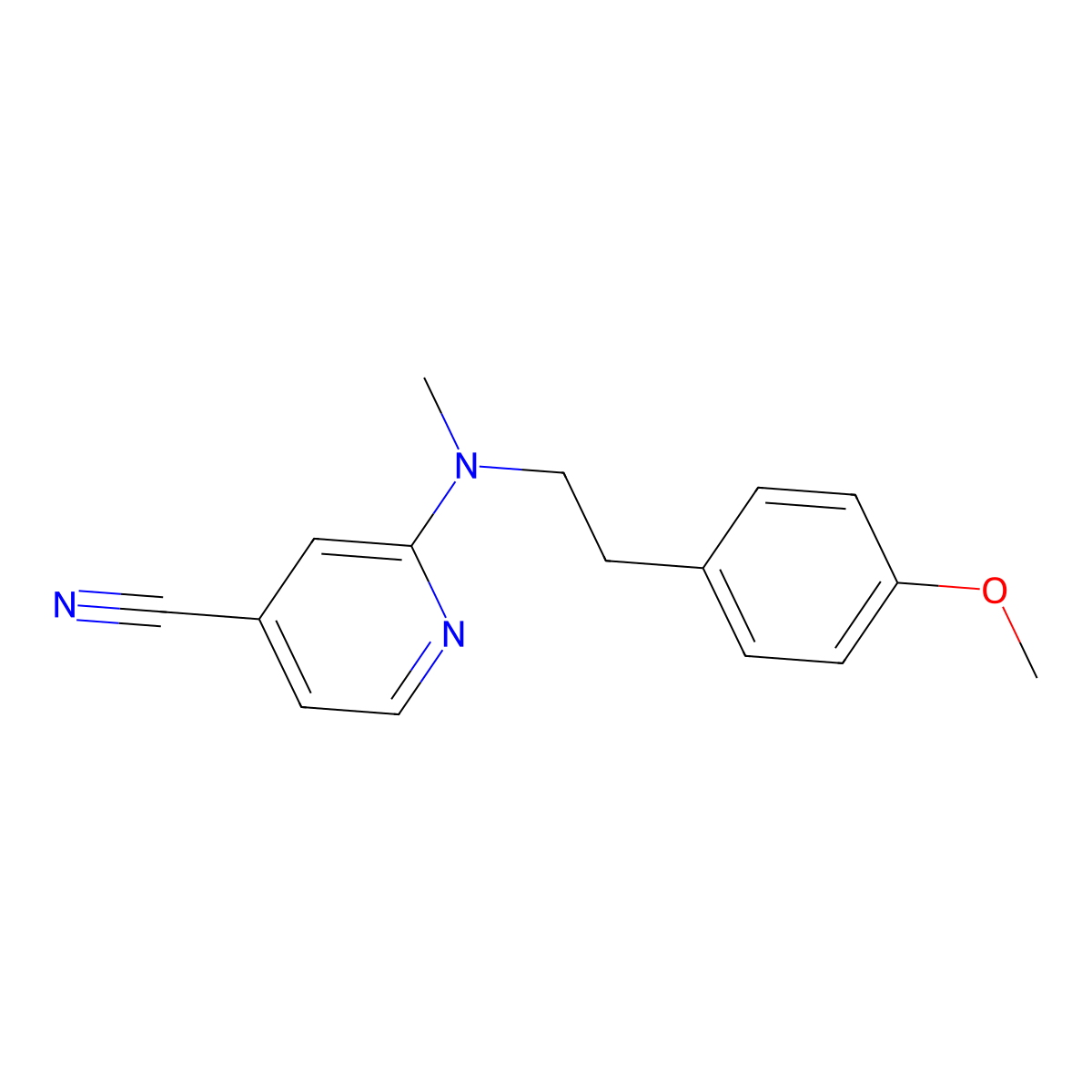 2-{[2-(4-Methoxyphenyl)ethyl](methyl)amino}pyridine-4-carbonitrile molecular structure, CAS 2741926-98-5