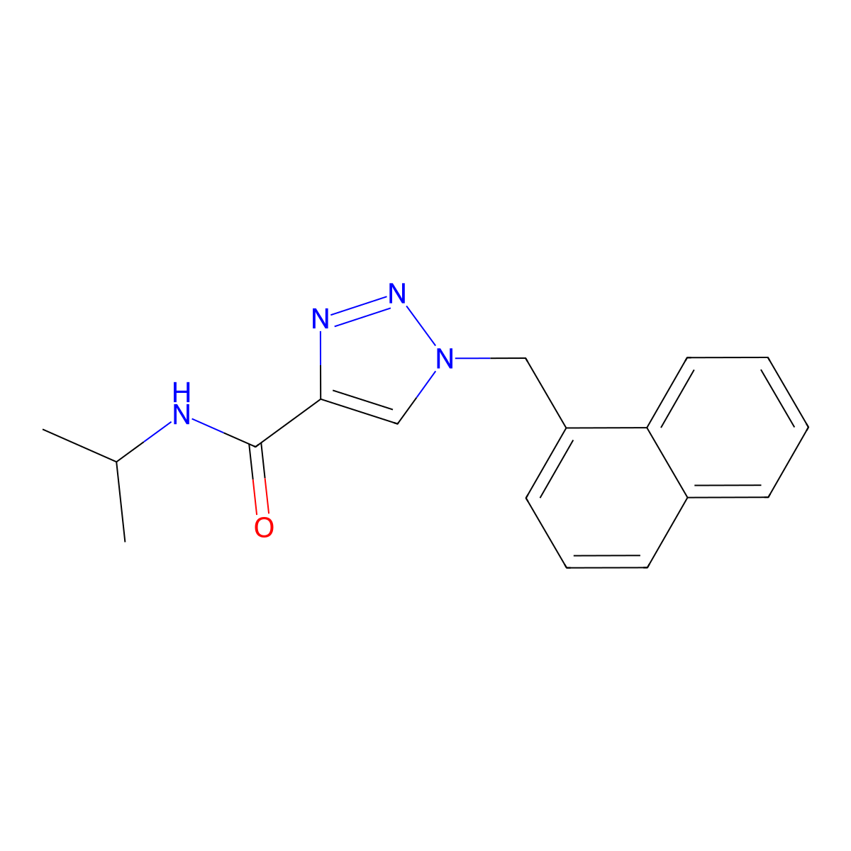 1-[(naphthalen-1-yl)methyl]-N-(propan-2-yl)-1H-1,2,3-triazole-4-carboxamide molecular structure, CAS 2741926-99-6