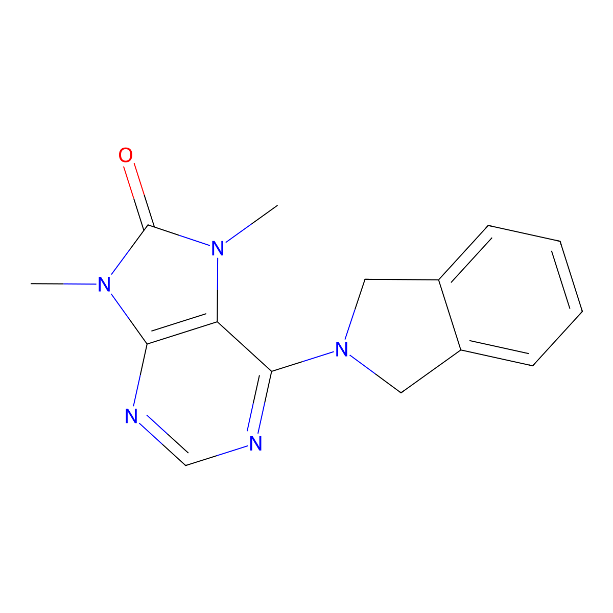 6-(2,3-dihydro-1H-isoindol-2-yl)-7,9-dimethyl-8,9-dihydro-7H-purin-8-one molecular structure, CAS 2741927-66-0