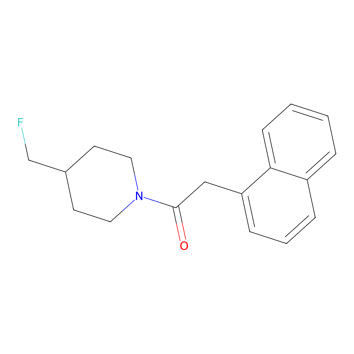 1-[4-(Fluoromethyl)piperidin-1-yl]-2-(naphthalen-1-yl)ethan-1-one molecular structure, CAS 2741928-17-4