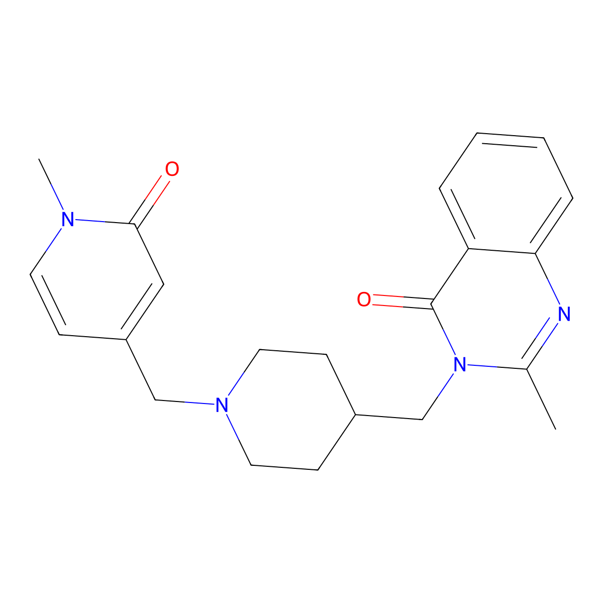 2-Methyl-3-({1-[(1-methyl-2-oxo-1,2-dihydropyridin-4-yl)methyl]piperidin-4-yl}methyl)-3,4-dihydroquinazolin-4-one molecular structure, CAS 2741928-99-2