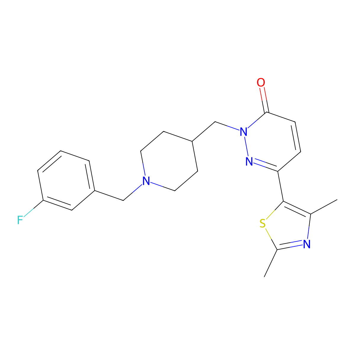 6-(2,4-Dimethyl-1,3-thiazol-5-yl)-2-({1-[(3-fluorophenyl)methyl]piperidin-4-yl}methyl)-2,3-dihydropyridazin-3-one molecular structure, CAS 2741929-04-2