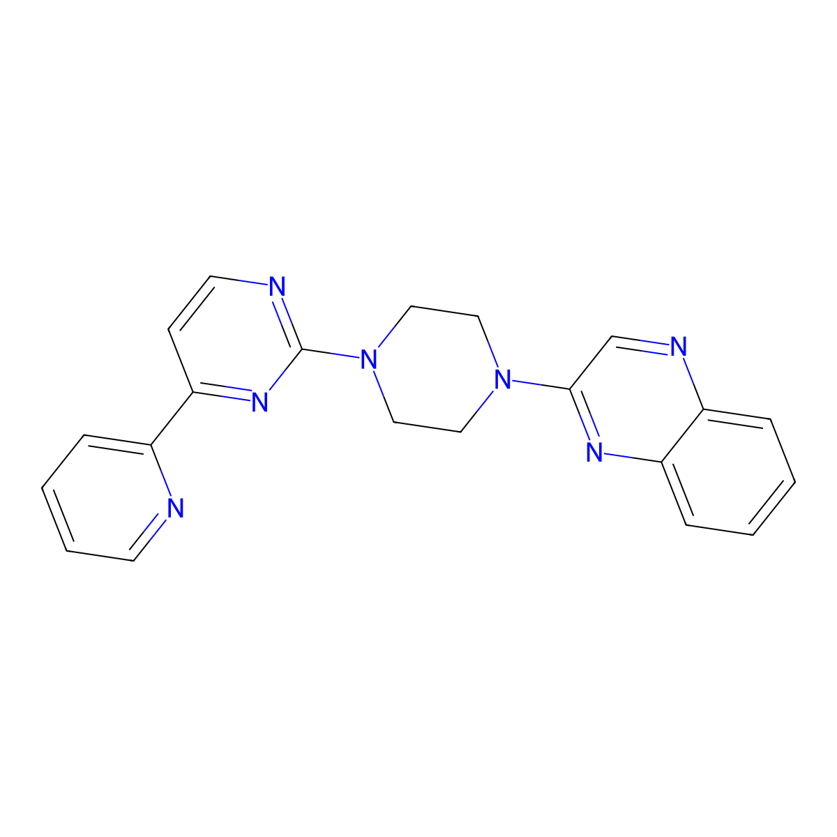 2-{4-[4-(Pyridin-2-yl)pyrimidin-2-yl]piperazin-1-yl}quinoxaline molecular structure, CAS 2741929-29-1