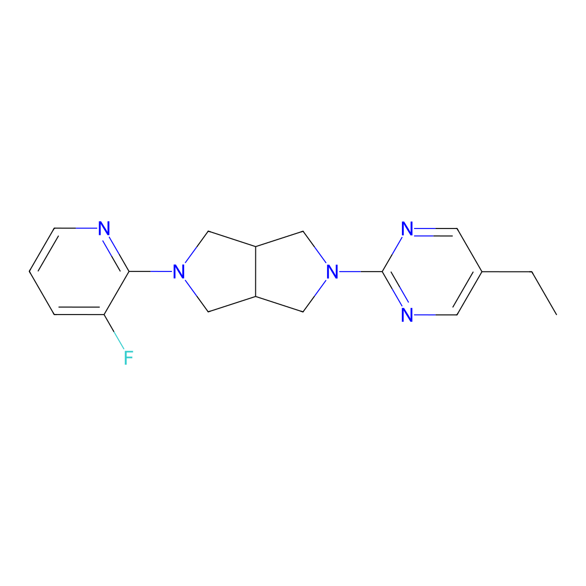 5-Ethyl-2-[5-(3-fluoropyridin-2-yl)-octahydropyrrolo[3,4-c]pyrrol-2-yl]pyrimidine molecular structure, CAS 2741929-80-4