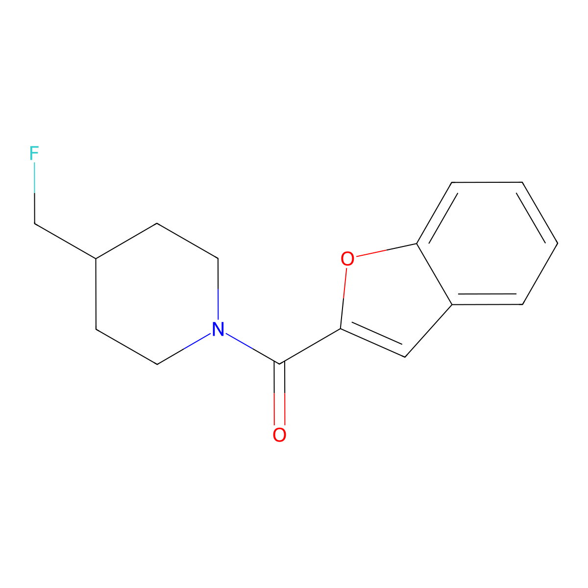 1-(1-Benzofuran-2-carbonyl)-4-(fluoromethyl)piperidine molecular structure, CAS 2741929-94-0