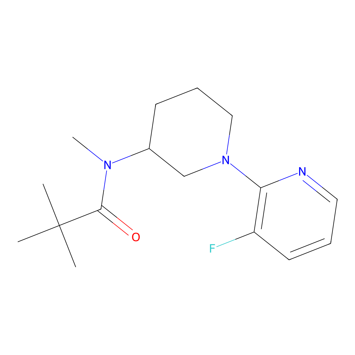 N-[1-(3-fluoropyridin-2-yl)piperidin-3-yl]-N,2,2-trimethylpropanamide molecular structure, CAS 2741930-01-6