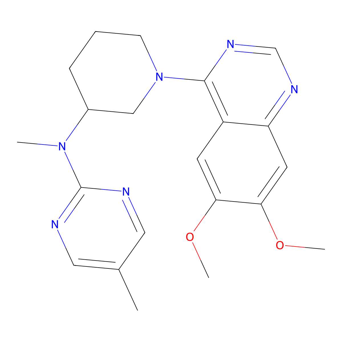 N-[1-(6,7-dimethoxyquinazolin-4-yl)piperidin-3-yl]-N,5-dimethylpyrimidin-2-amine molecular structure, CAS 2741930-71-0