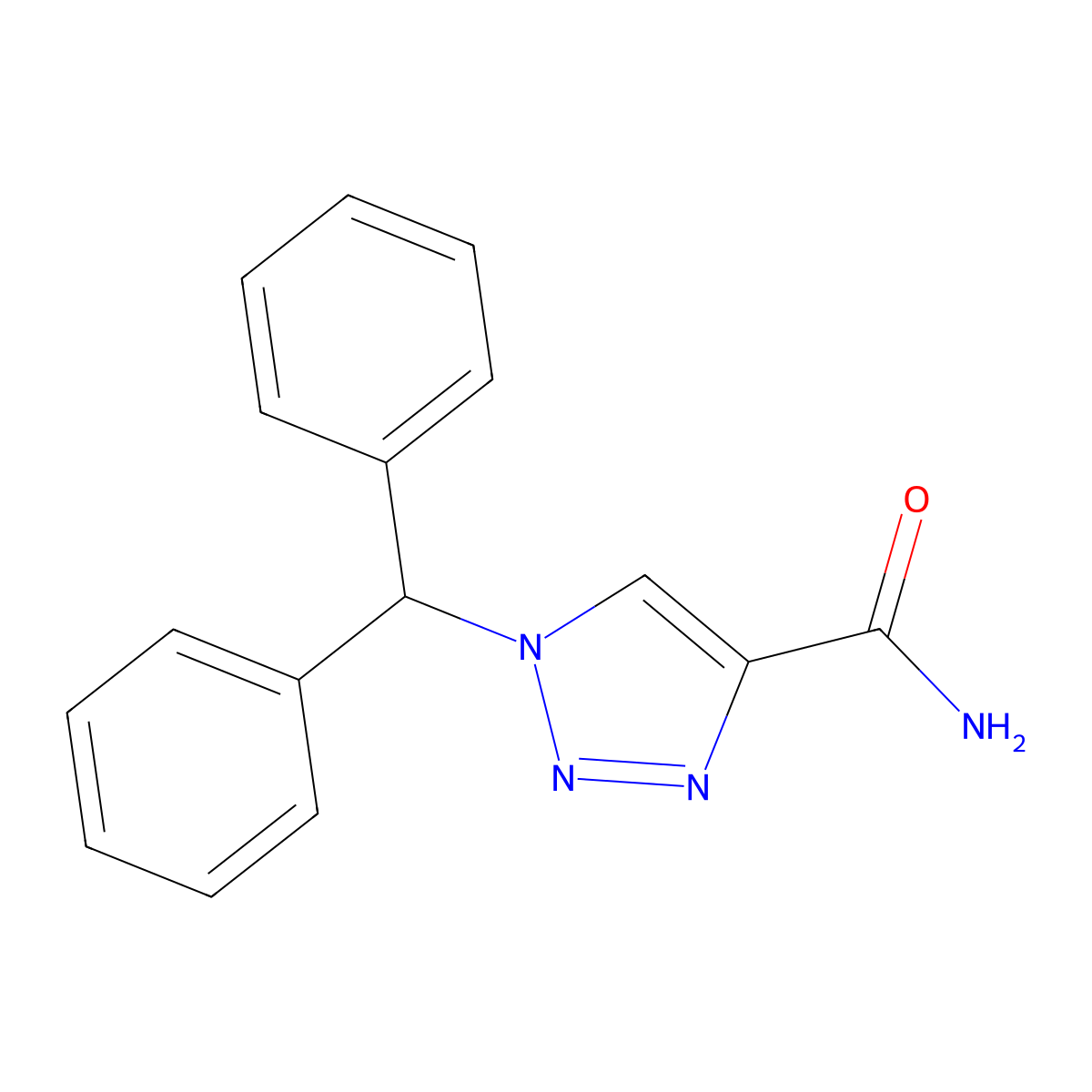1-(diphenylmethyl)-1H-1,2,3-triazole-4-carboxamide molecular structure, CAS 2741931-18-8