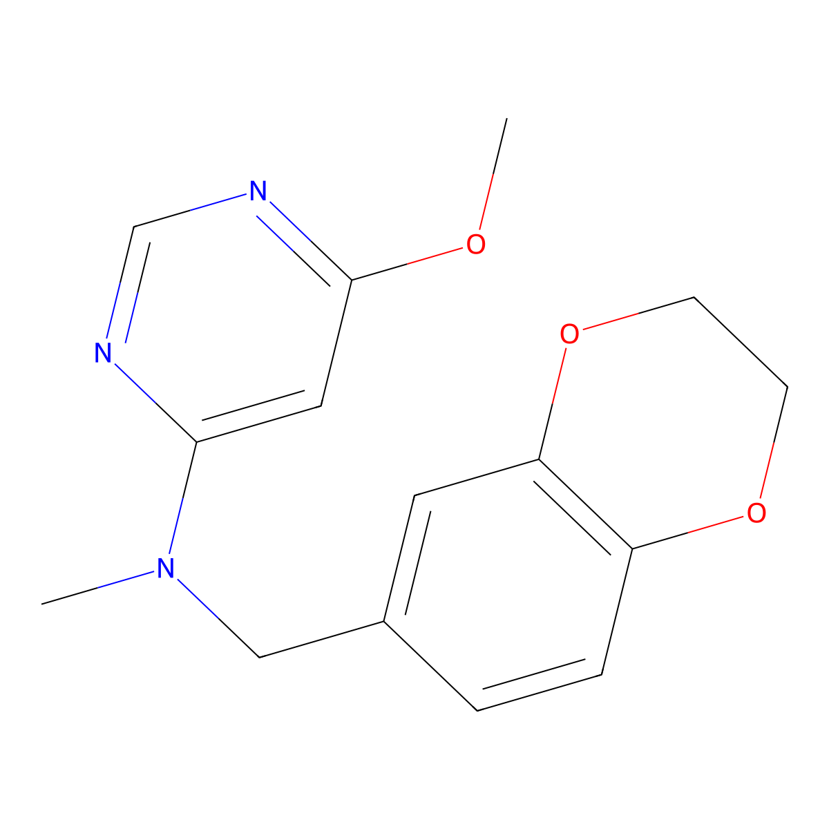 N-[(2,3-dihydro-1,4-benzodioxin-6-yl)methyl]-6-methoxy-N-methylpyrimidin-4-amine molecular structure, CAS 2741931-91-7