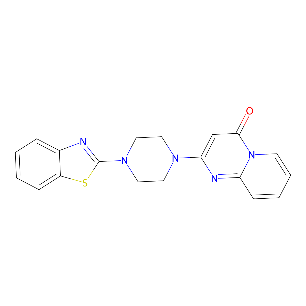 2-[4-(1,3-benzothiazol-2-yl)piperazin-1-yl]-4H-pyrido[1,2-a]pyrimidin-4-one molecular structure, CAS 2741932-25-0