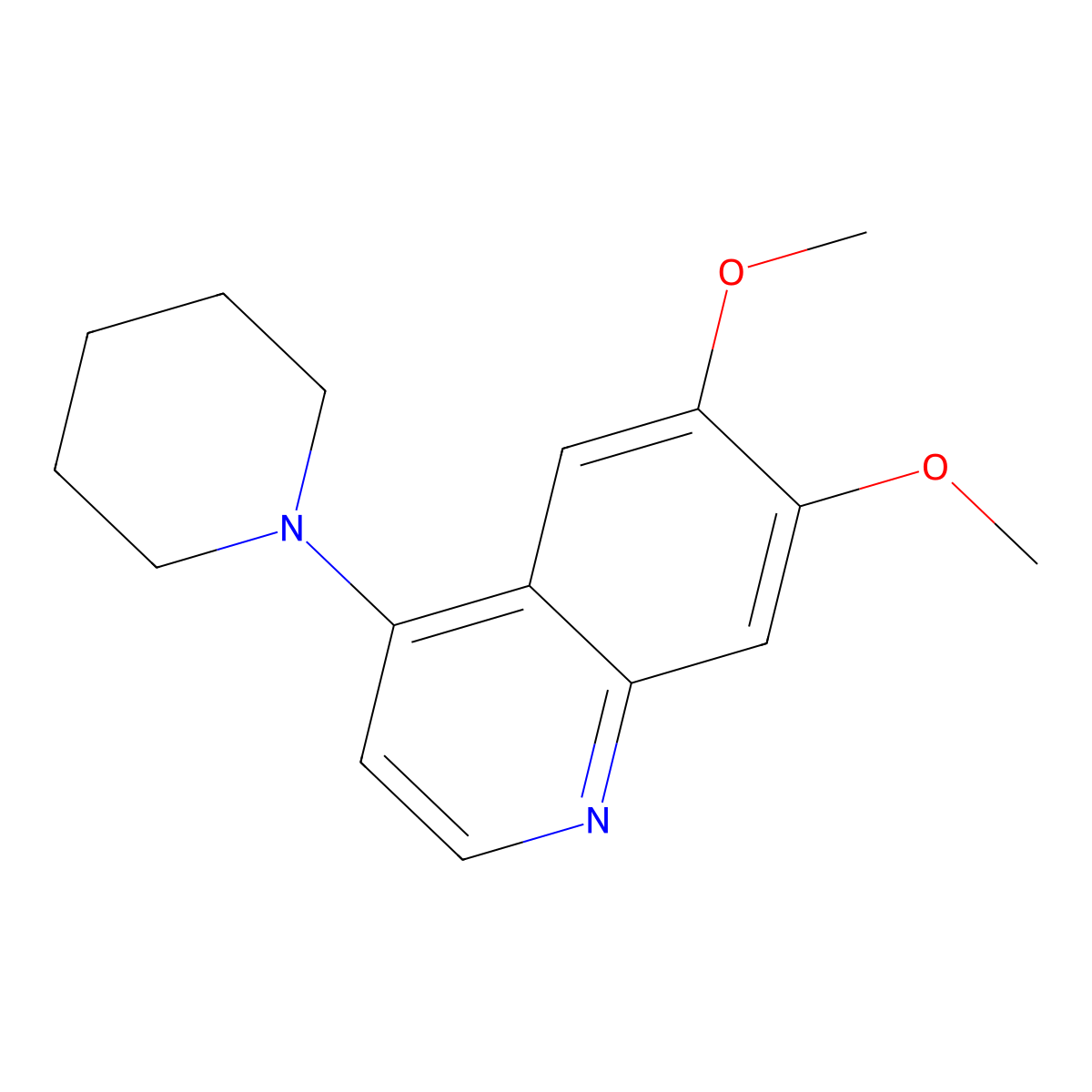 6,7-Dimethoxy-4-(piperidin-1-yl)quinoline molecular structure, CAS 2741932-26-1