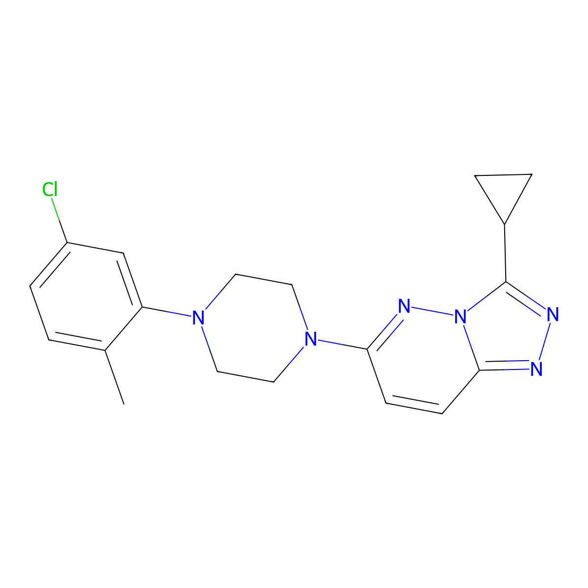 1-(5-Chloro-2-methylphenyl)-4-{3-cyclopropyl-[1,2,4]triazolo[4,3-b]pyridazin-6-yl}piperazine molecular structure, CAS 2741932-30-7