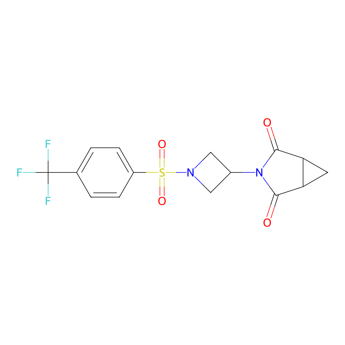 3-(1-((4-(Trifluoromethyl)phenyl)sulfonyl)azetidin-3-yl)-3-azabicyclo[3.1.0]hexane-2,4-dione molecular structure, CAS 2741932-45-4