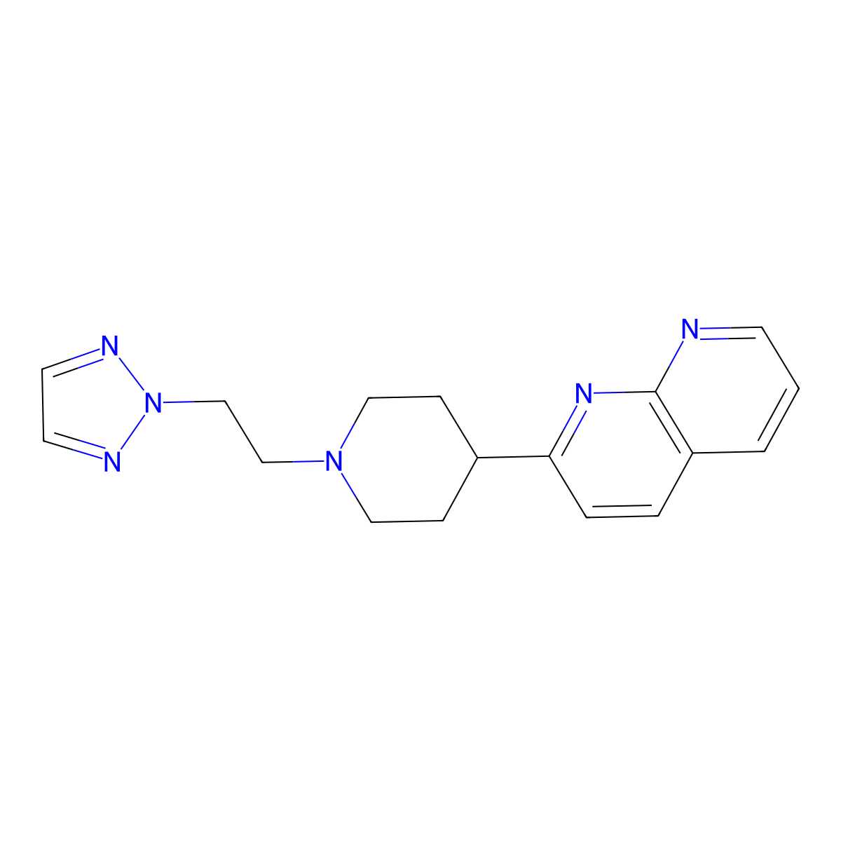 2-{1-[2-(2H-1,2,3-triazol-2-yl)ethyl]piperidin-4-yl}-1,8-naphthyridine molecular structure, CAS 2741932-53-4