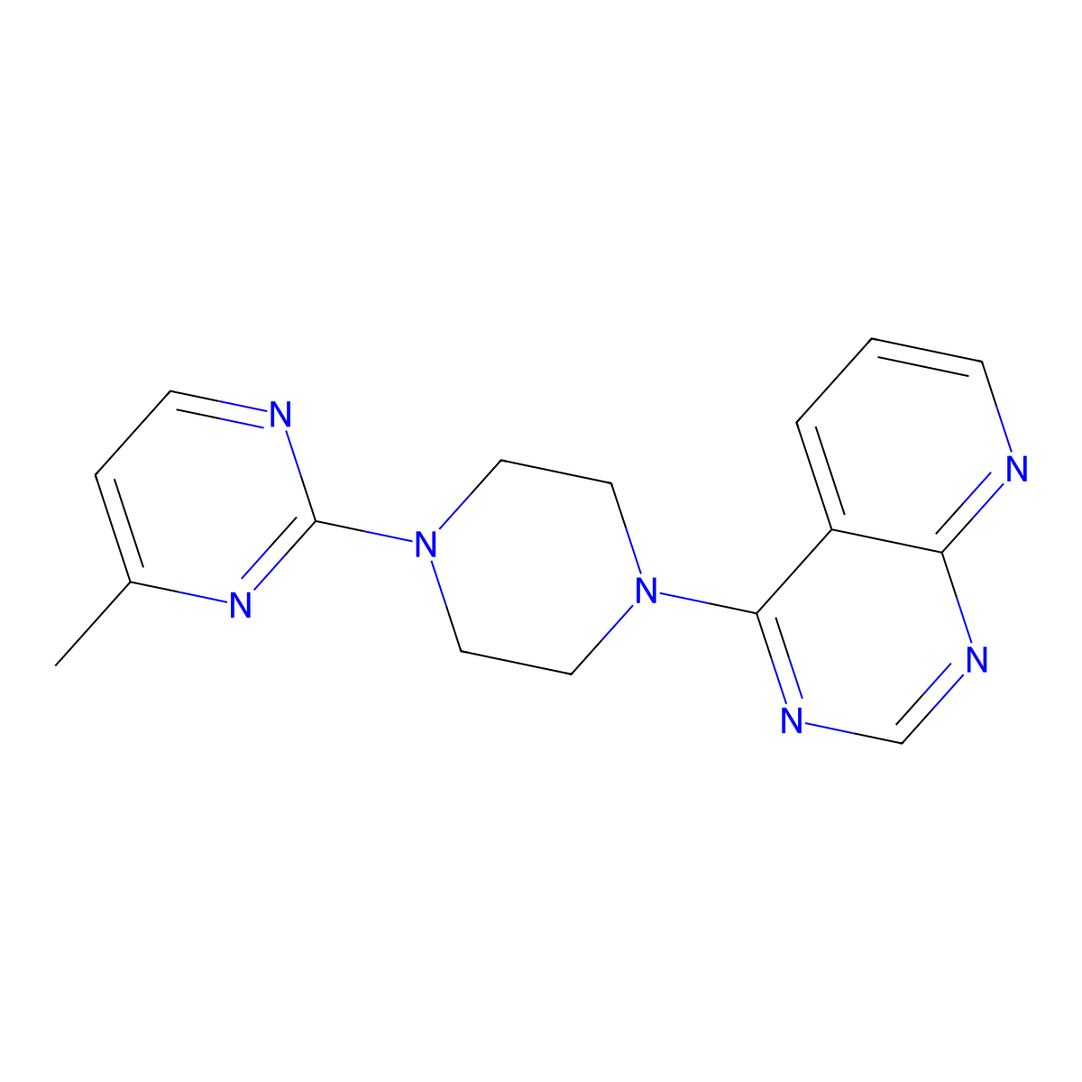 4-Methyl-2-(4-{pyrido[2,3-d]pyrimidin-4-yl}piperazin-1-yl)pyrimidine molecular structure, CAS 2741932-62-5