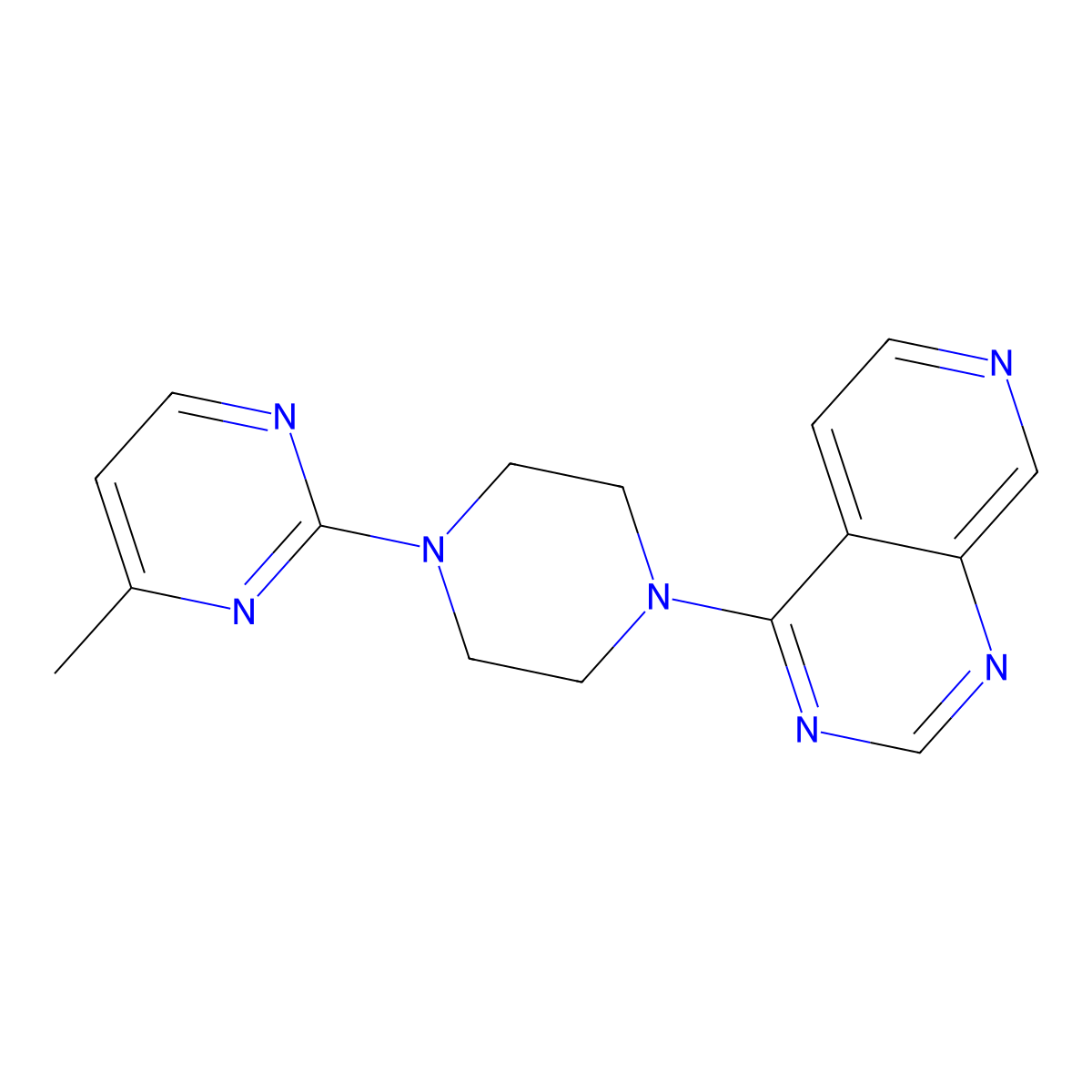 4-Methyl-2-(4-{pyrido[3,4-d]pyrimidin-4-yl}piperazin-1-yl)pyrimidine molecular structure, CAS 2741932-72-7