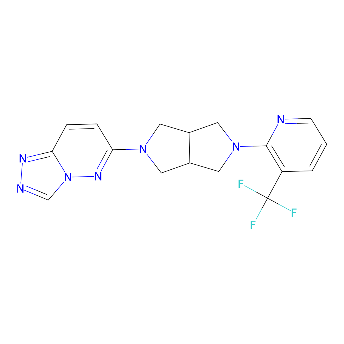 2-(5-{[1,2,4]Triazolo[4,3-b]pyridazin-6-yl}-octahydropyrrolo[3,4-c]pyrrol-2-yl)-3-(trifluoromethyl)pyridine molecular structure, CAS 2741932-92-1