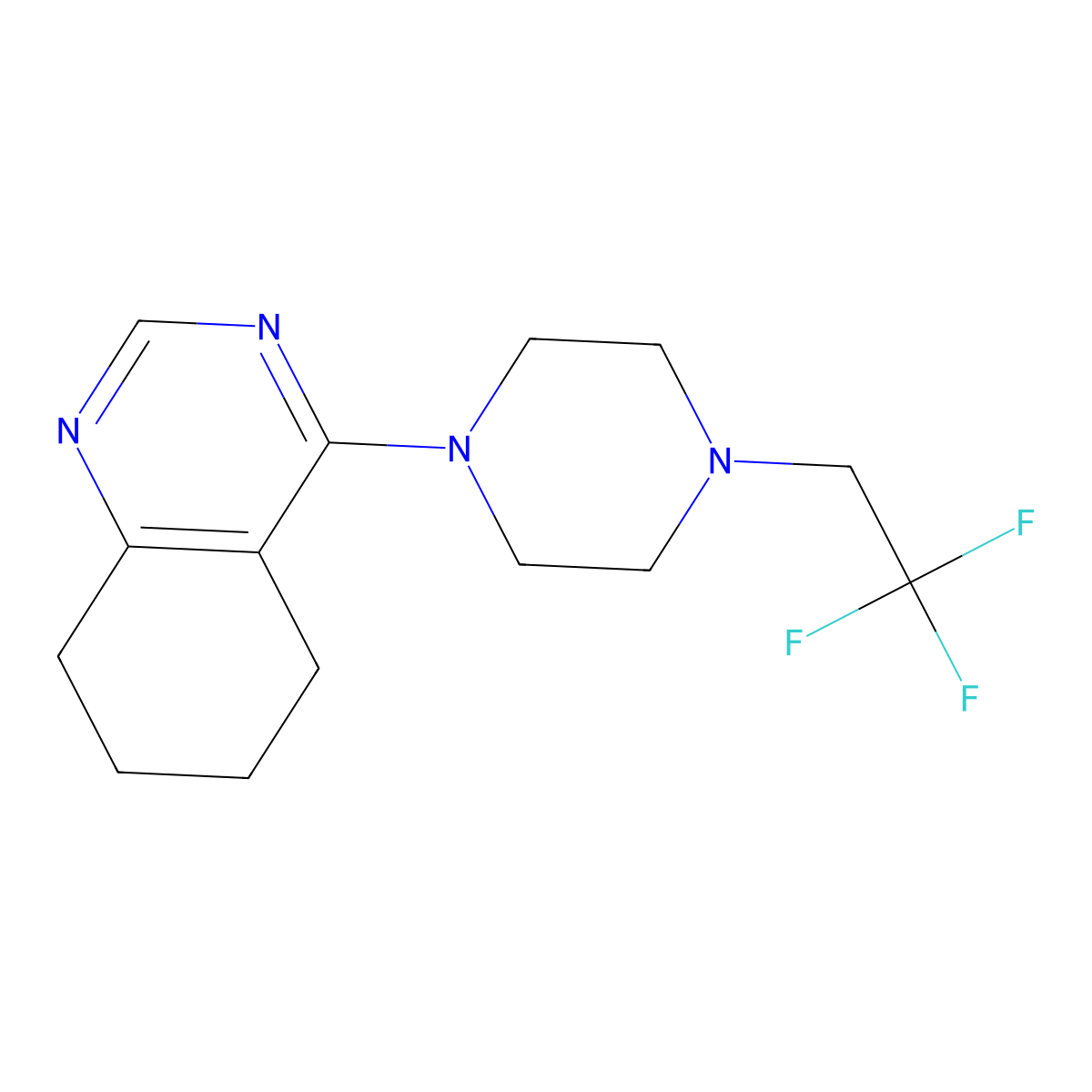 4-[4-(2,2,2-Trifluoroethyl)piperazin-1-yl]-5,6,7,8-tetrahydroquinazoline molecular structure, CAS 2741933-09-3